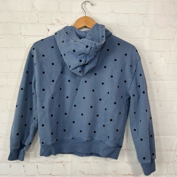 GAP Full Zip Hoodie Sweatshirt Girls XXL 14-16 Blue Polka Dot Pockets - Picture 5 of 7